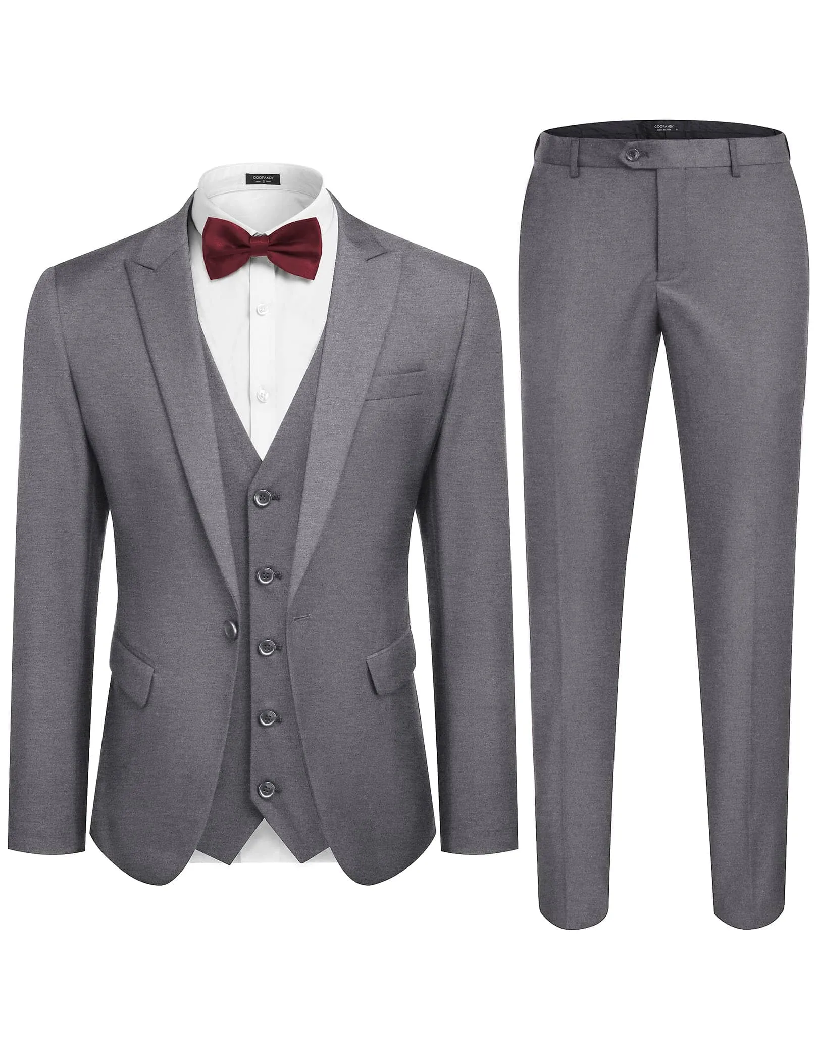 3 Piece Suits Set Tuxedo Prom Blazer Vest Pants Set (US Only)