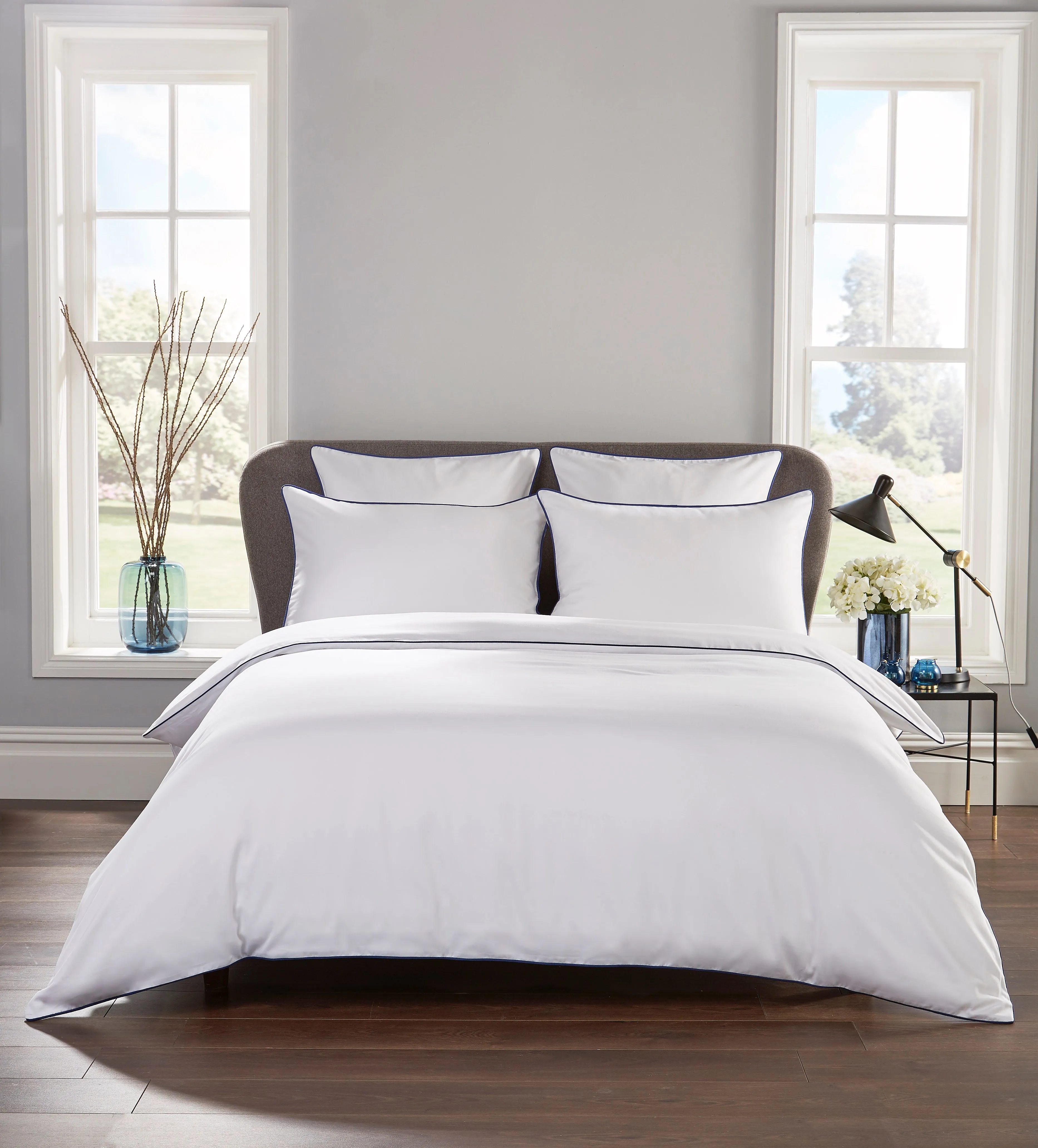 400 Thread Count Piped Edge Duvet Set