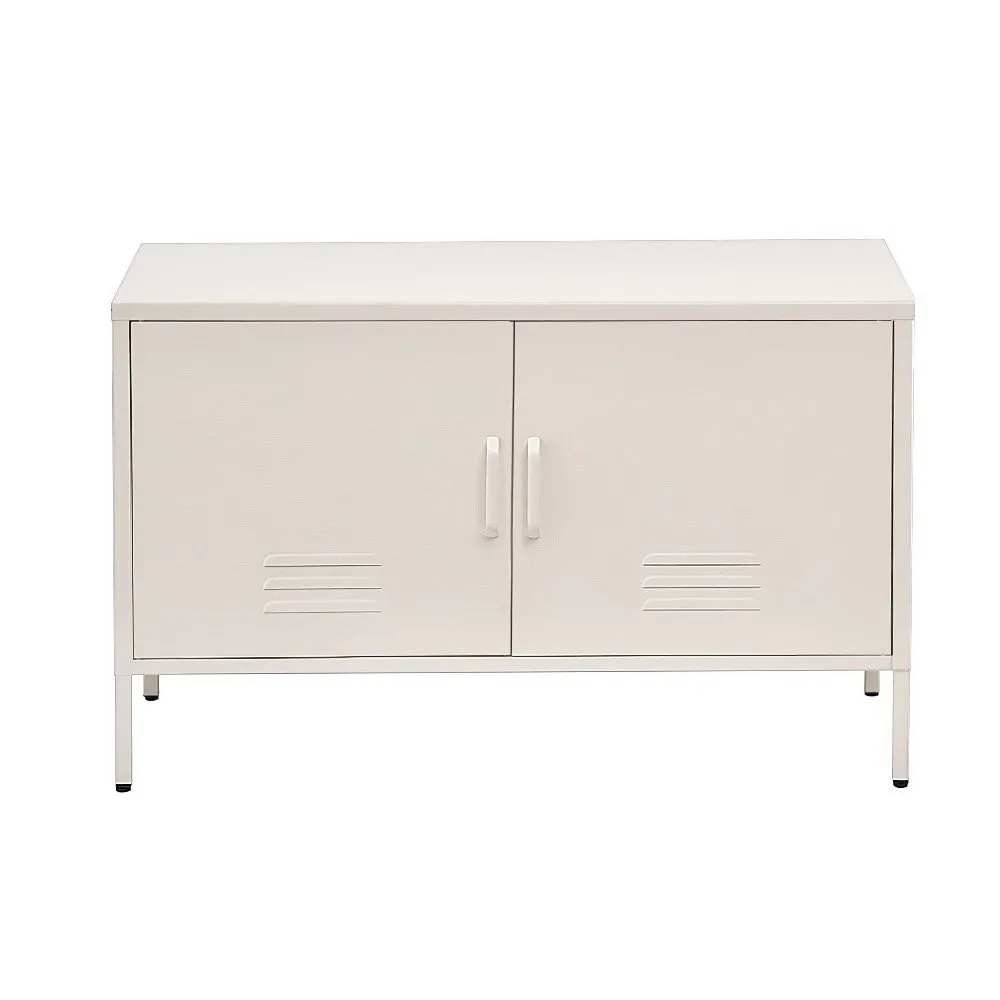 Ansel Metal Buffet Sideboard Cabinet - White