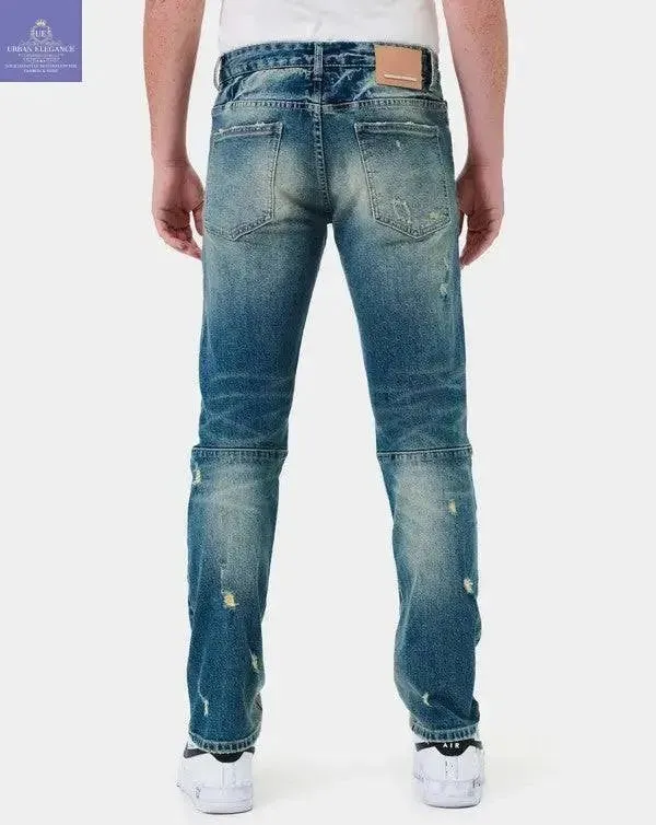 Boro Patchwork Straight Leg Jeans