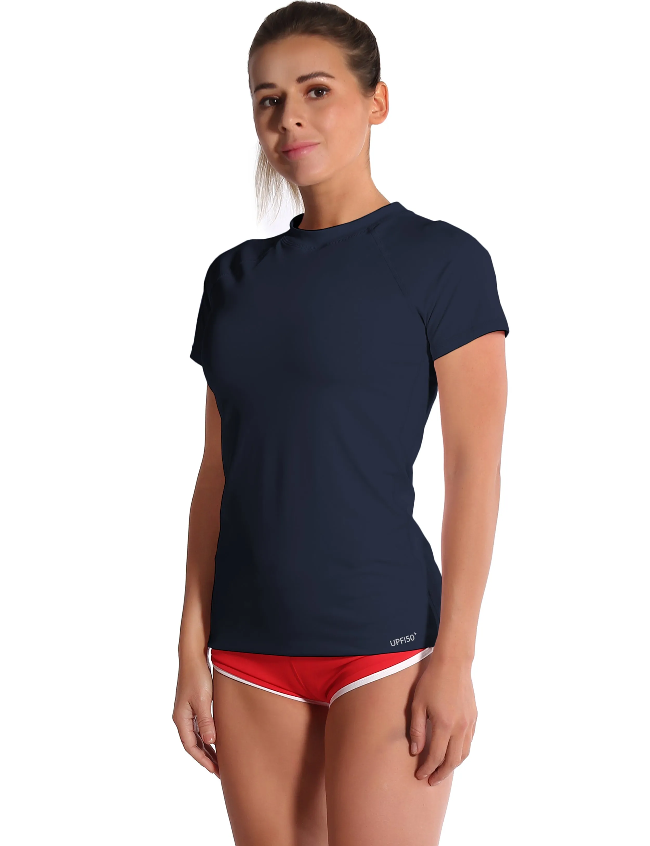 BUBBLELIME 84P/16S Short Sleeve Rashguard for Women_Plus Size