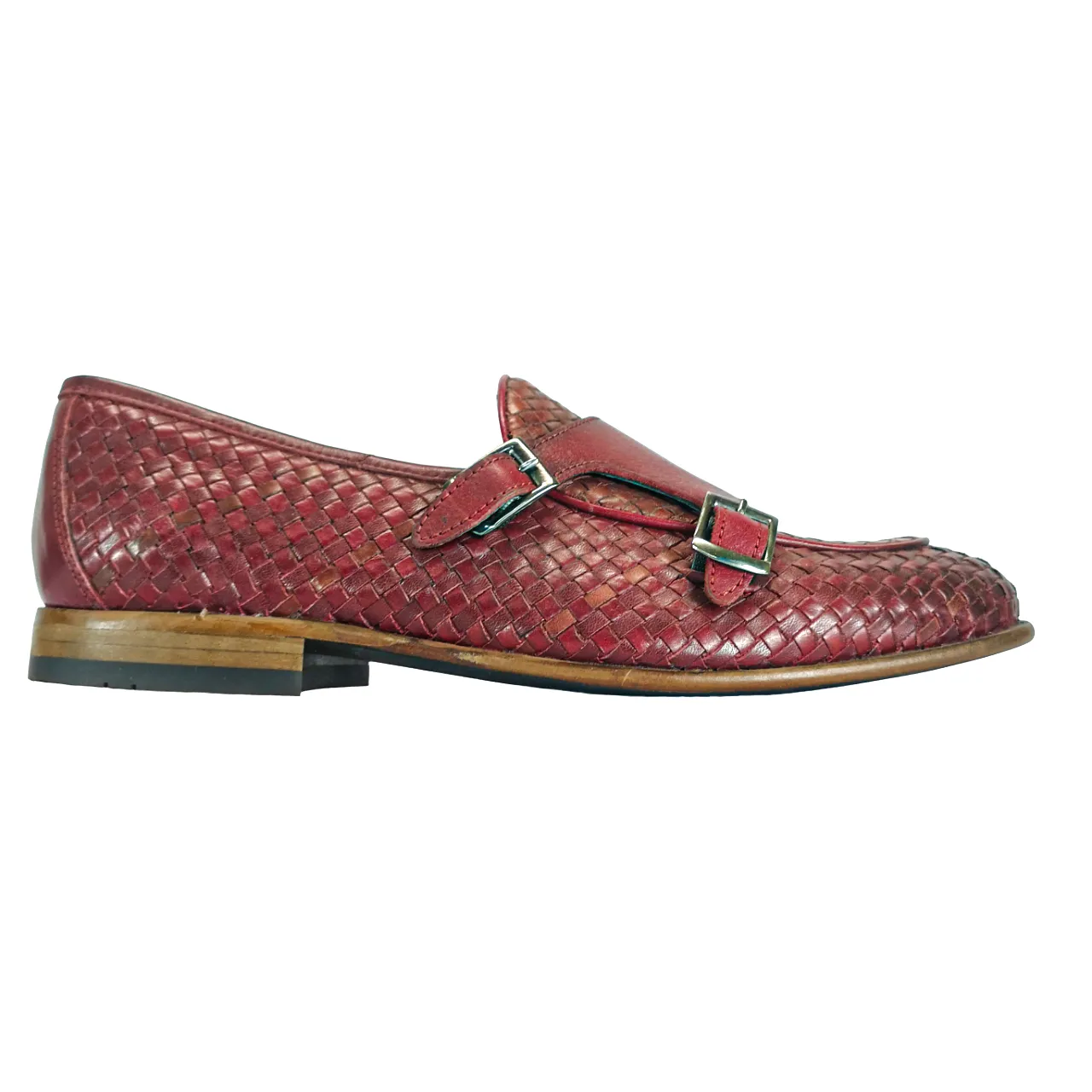 Calvano Burgundy Monk Strap