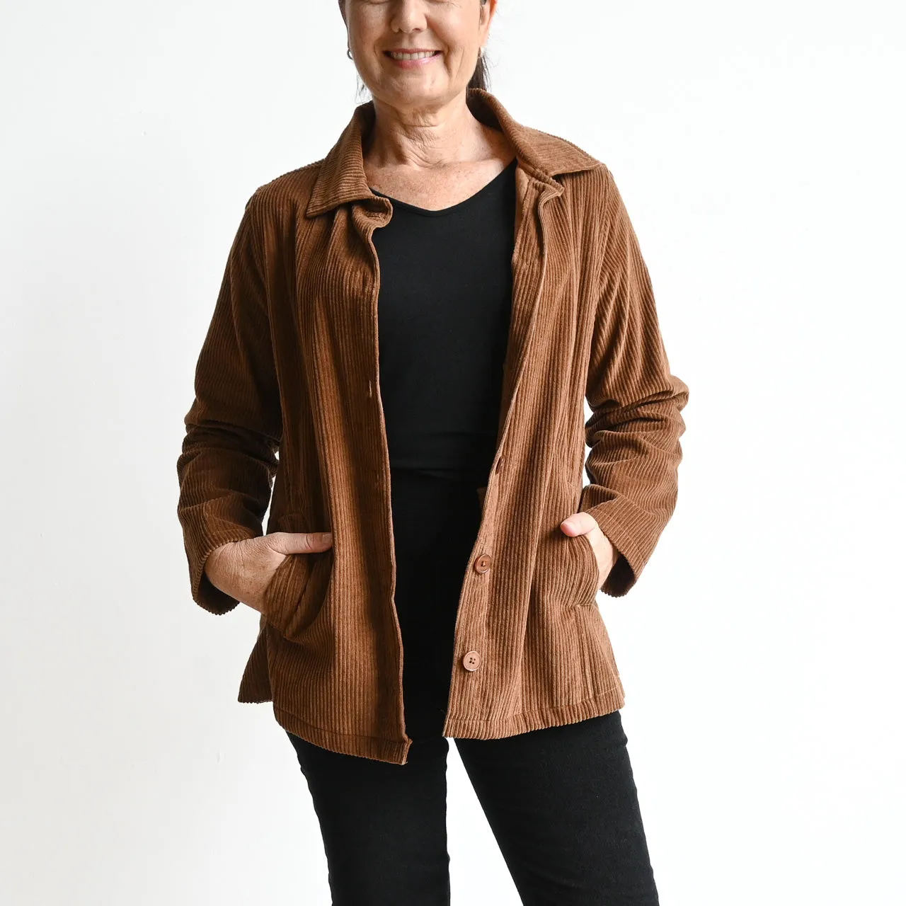 Corduroy Shirt Jacket by Orientique Australia - 22909