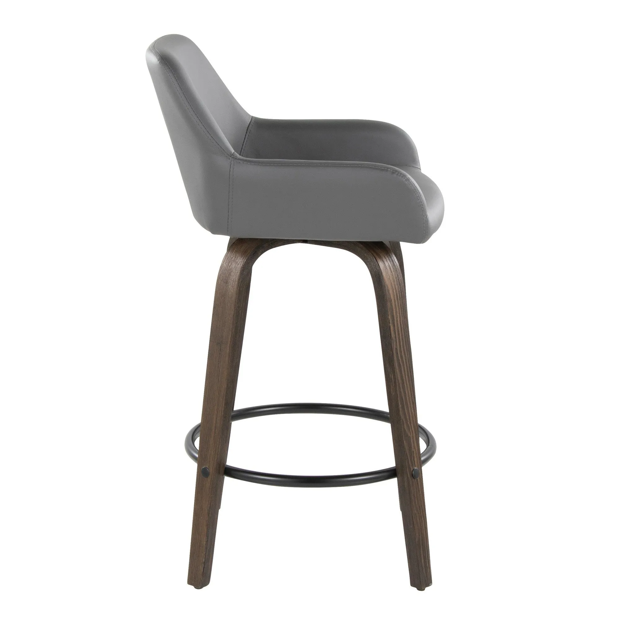 Daniella 26" Fixed-Height Counter Stool - Set of 2 By LumiSource - B26-DNLAPU-GRTZQ2 BNCAM2