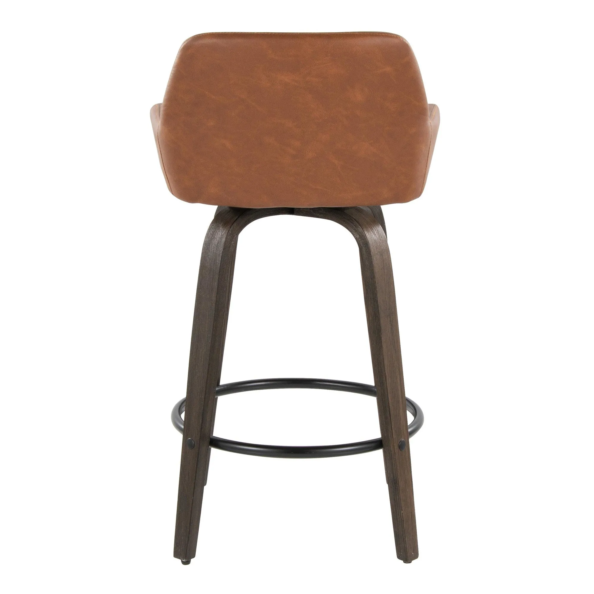 Daniella 26" Fixed-Height Counter Stool - Set of 2 By LumiSource - B26-DNLAPU-GRTZQ2 BNCAM2