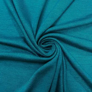 Dark Turquoise Solid Rayon Spandex Jersey Knit Fabric