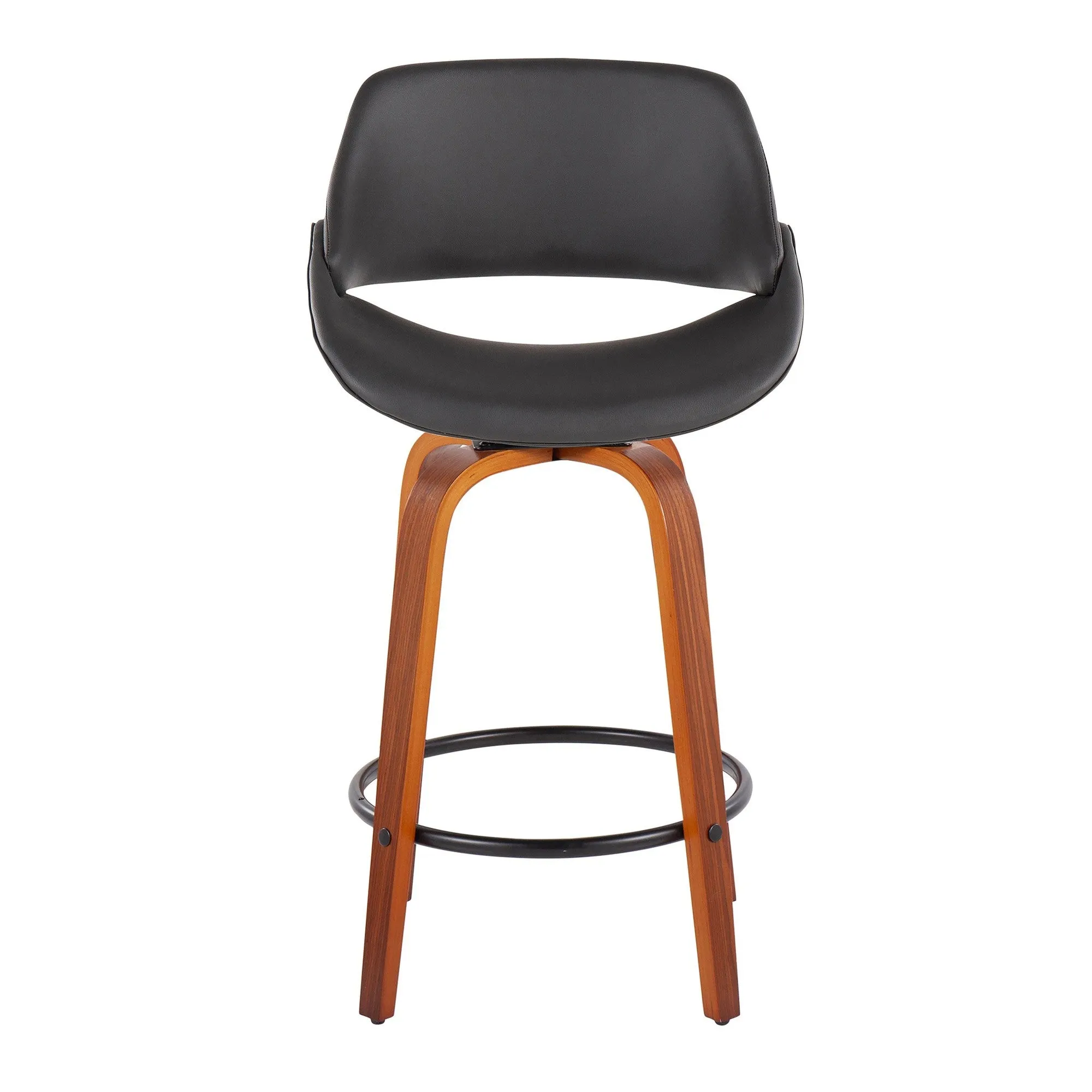 Fabrico Fixed-Height Counter Stool - Set of 2 Black By LumiSource - B26-FBCOPU-SWVQ2 WLBK2