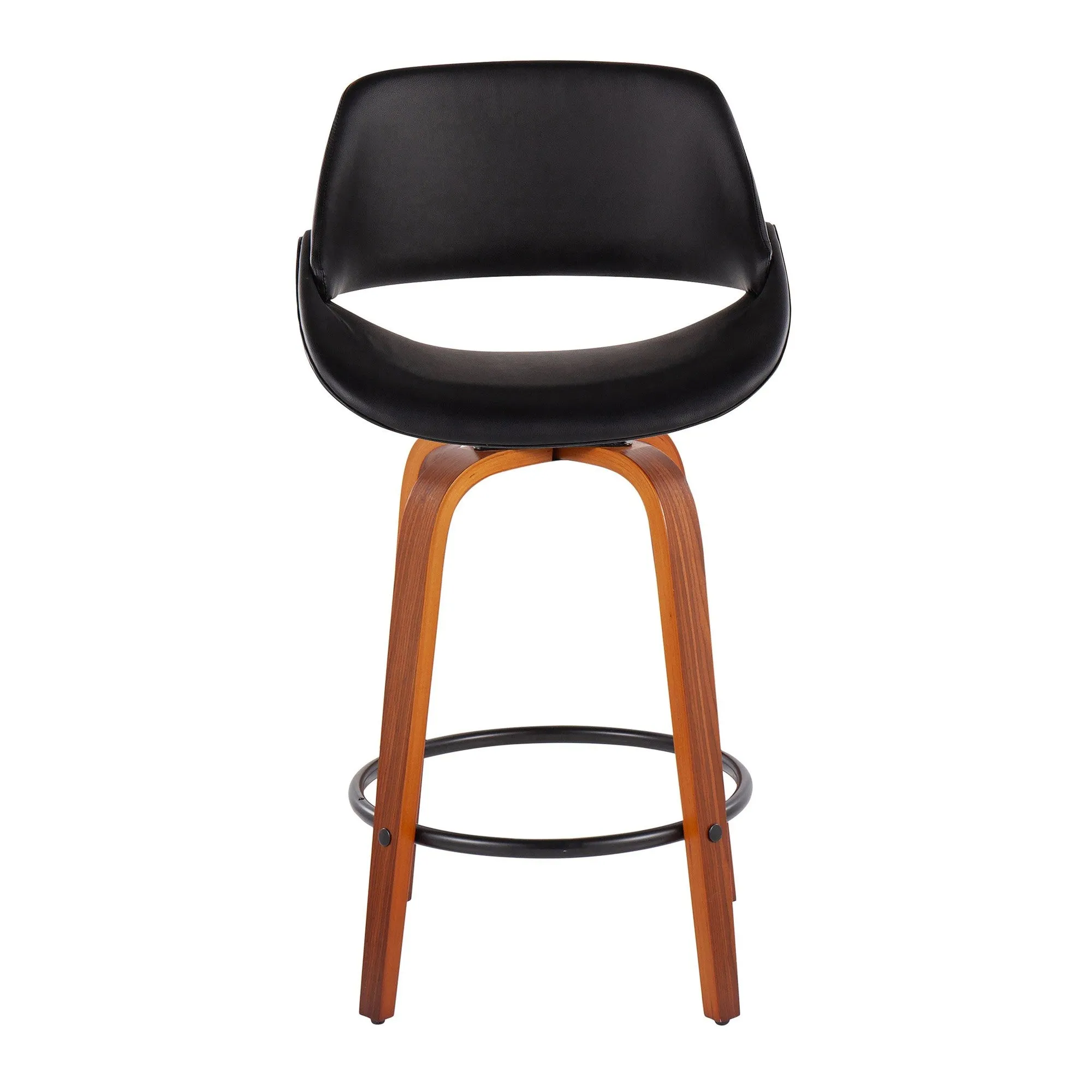 Fabrico Fixed-Height Counter Stool - Set of 2 Black By LumiSource - B26-FBCOPU-SWVQ2 WLBK2