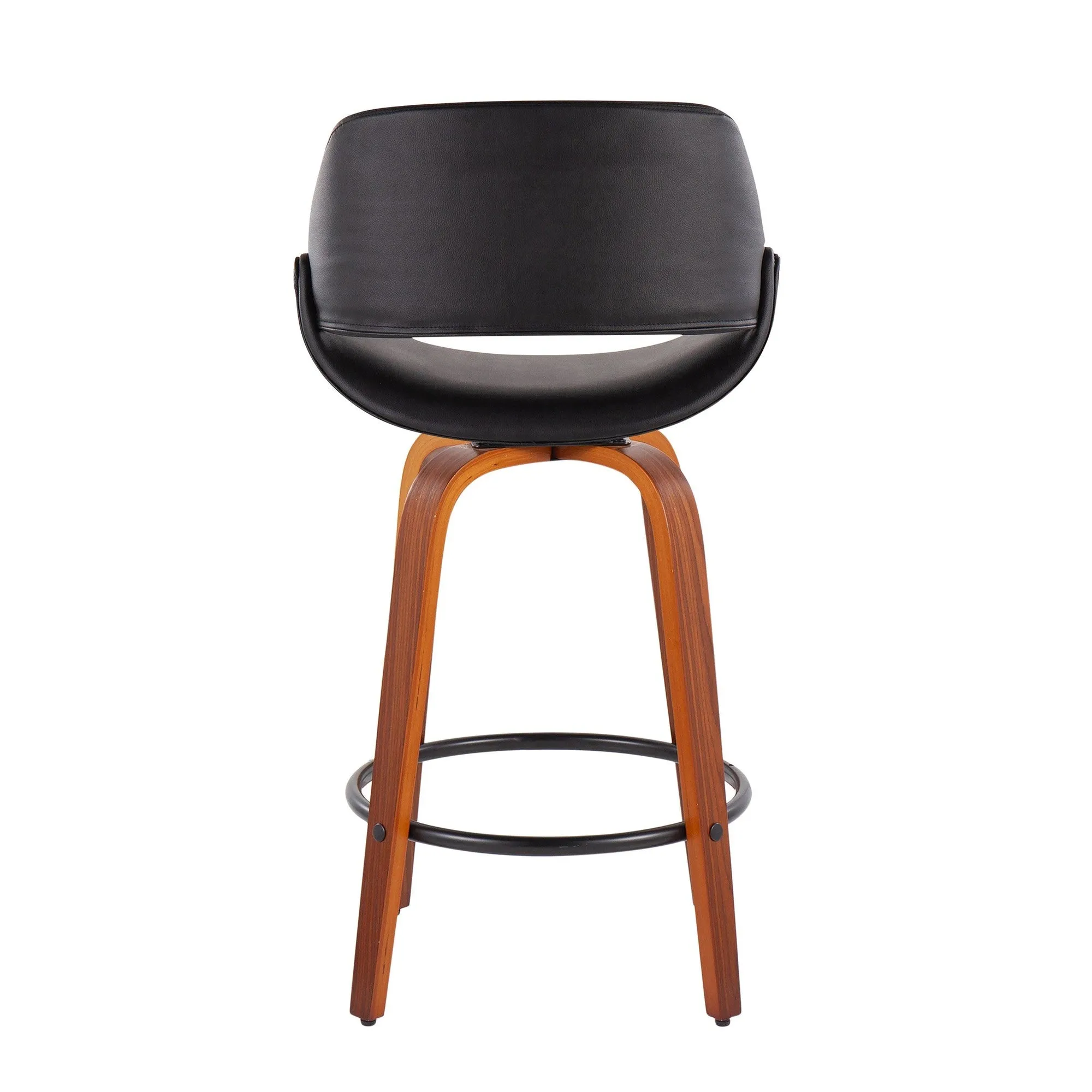 Fabrico Fixed-Height Counter Stool - Set of 2 Black By LumiSource - B26-FBCOPU-SWVQ2 WLBK2