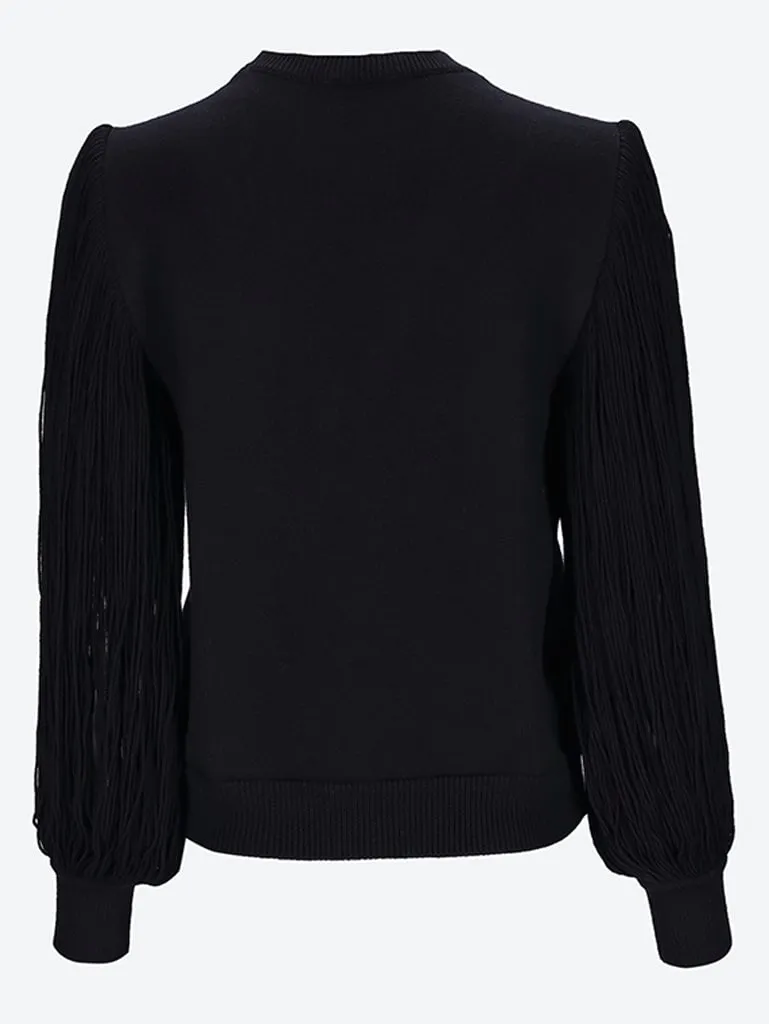 Fringes crewneck sweater