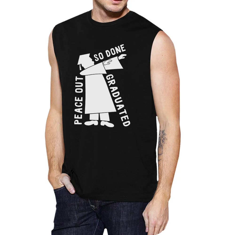 Graduated Dab Dance Mens Black Muscle Top