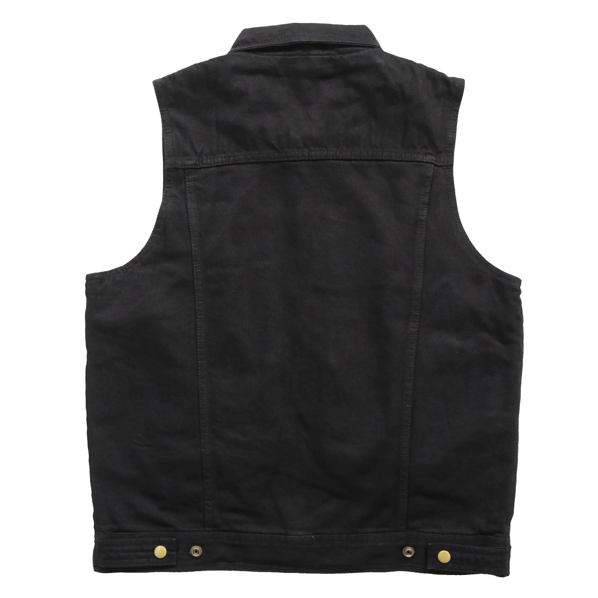 Hot Leathers VSM6002 Men's Motorcycle style Black Denim Biker Vest