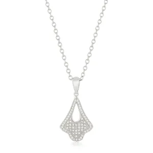 J Goodin Cubic Zirconia 0.66ct Clear Classic Tear Drop Dangle Pendant Necklace