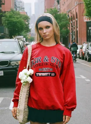 JGR & STN Clubhouse Oversized Sweatshirt Red