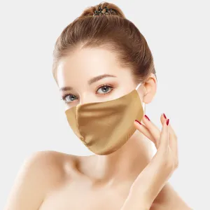 Lisette Yellow Silky Satin Fashion Mask