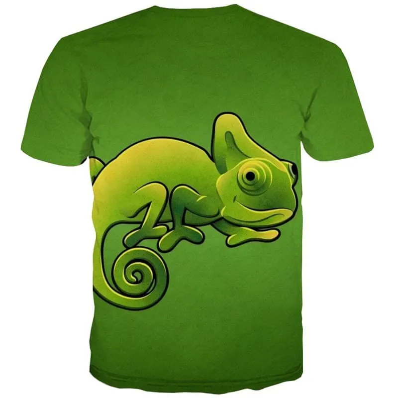 Lizard T-shirt Men Animal Shirt Print Green T-shirts 3d Harajuku Funny T shirts