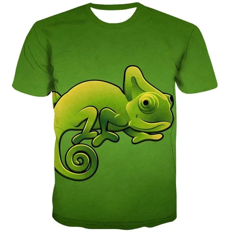 Lizard T-shirt Men Animal Shirt Print Green T-shirts 3d Harajuku Funny T shirts