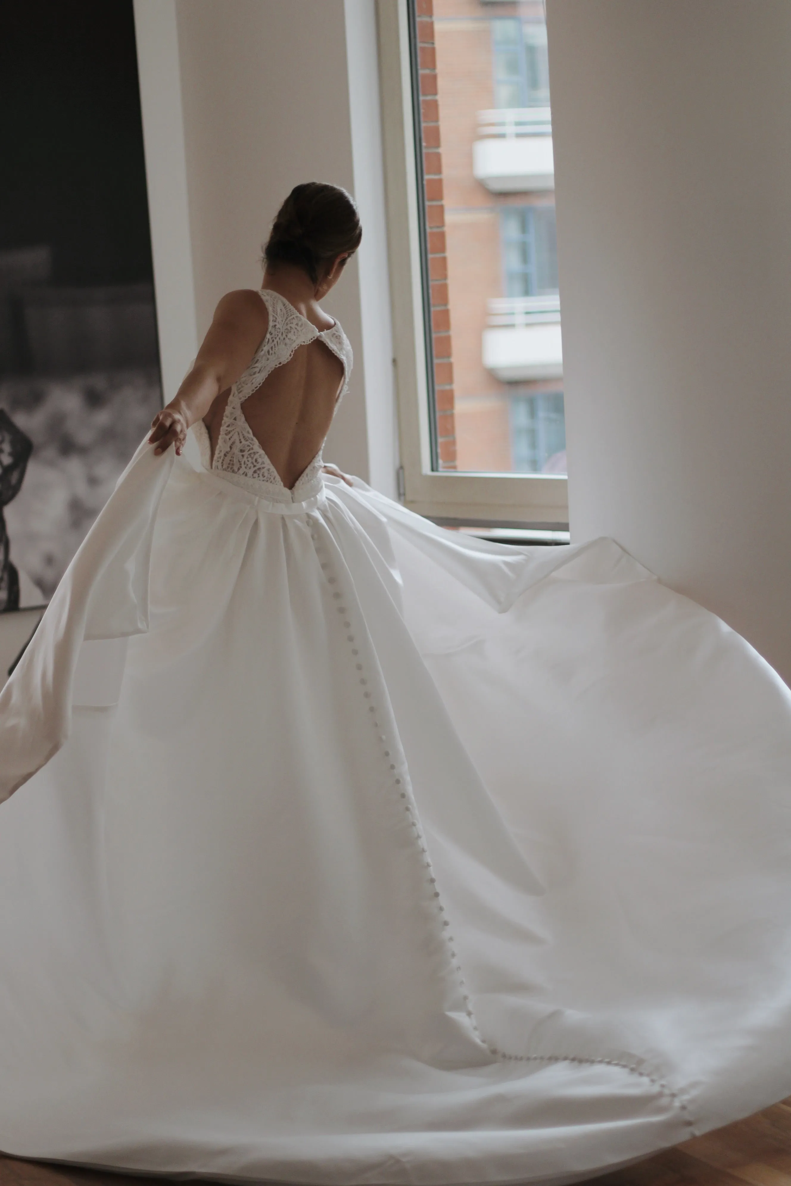 Luxury Satin Bridal Overskirt