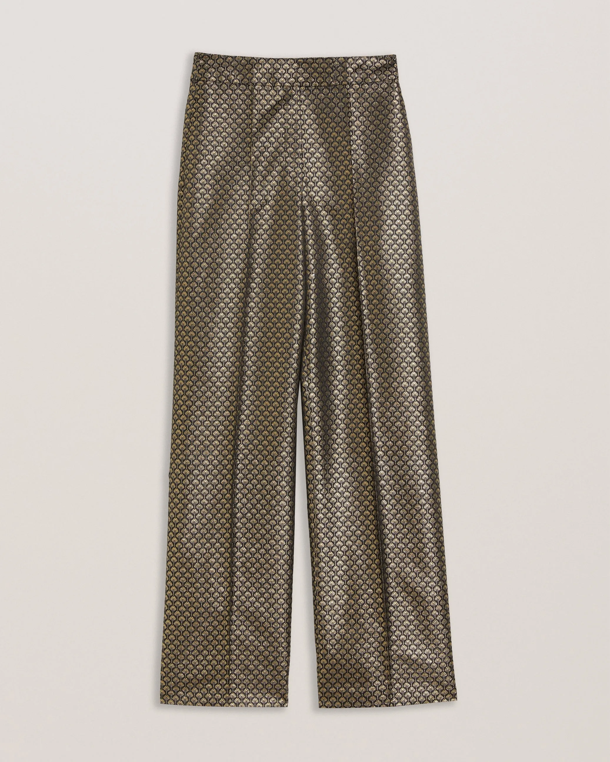 Mangut Jacquard Tailored Wide Leg Trouser Black