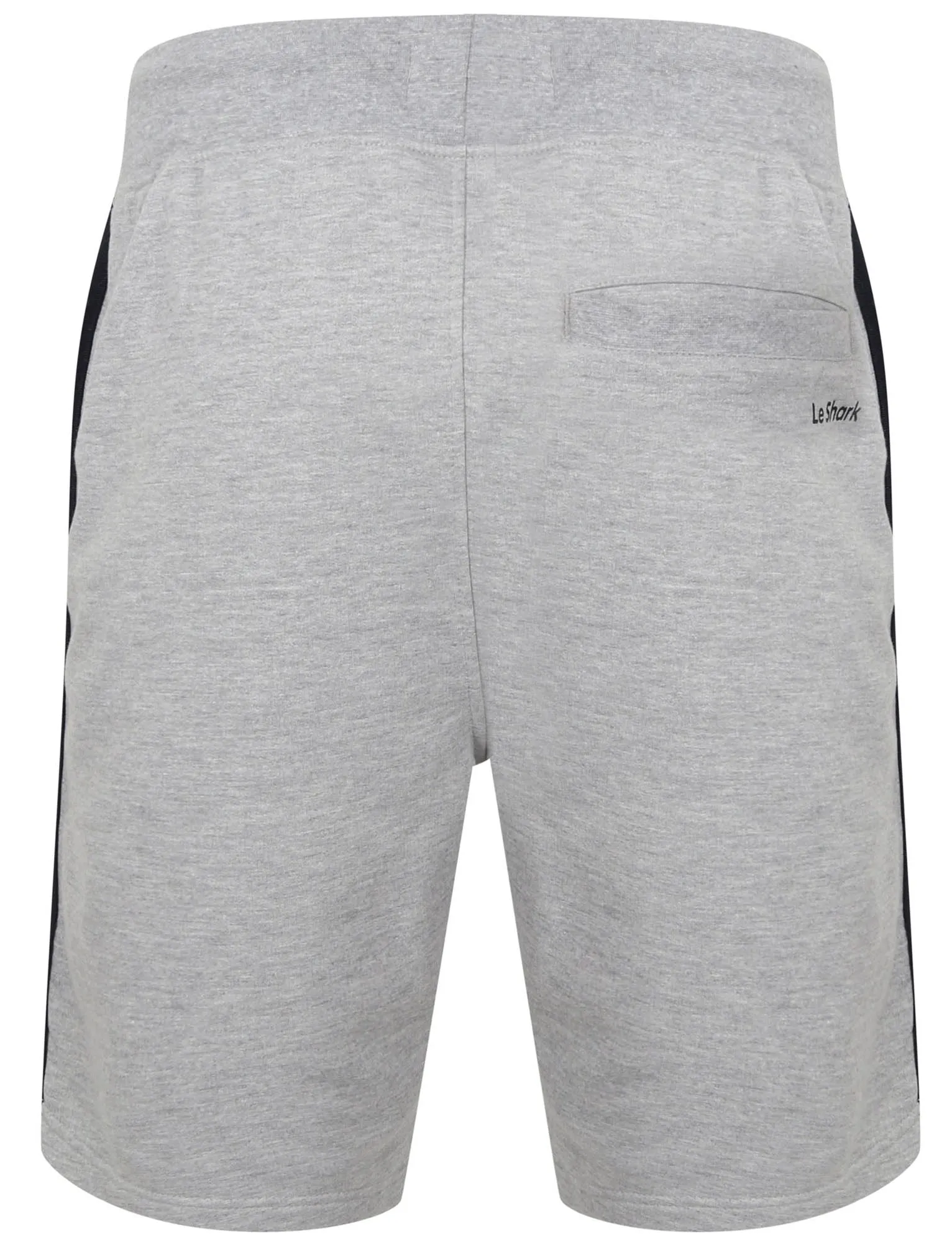 Mellish Jogger Shorts with Striped Side Panel Detail in Light Grey Marl - Le Shark