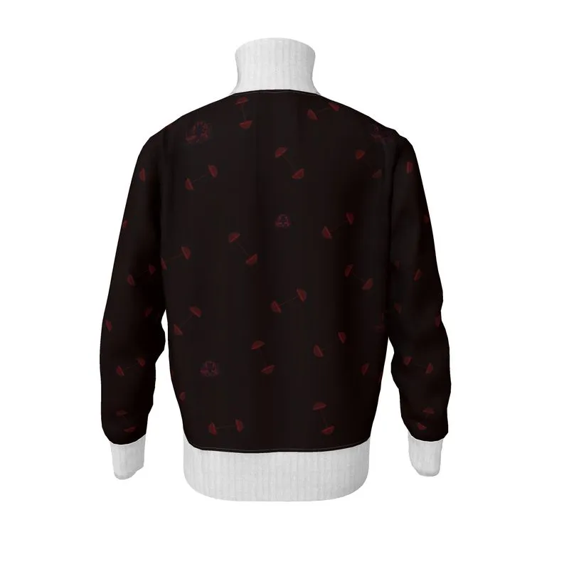 Men’s Tracksuit Jacket black/red swole print