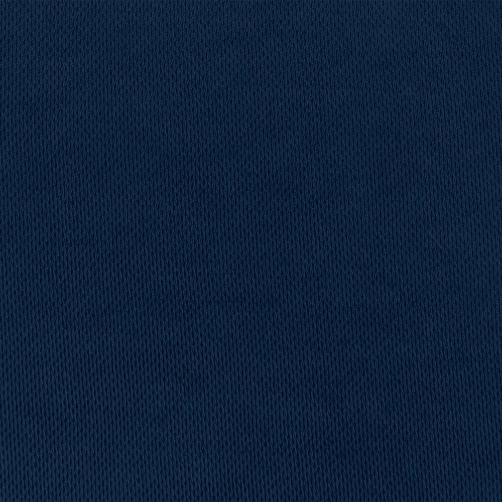 Navy Blue Organic Cotton Poly Pique Knit Fabric