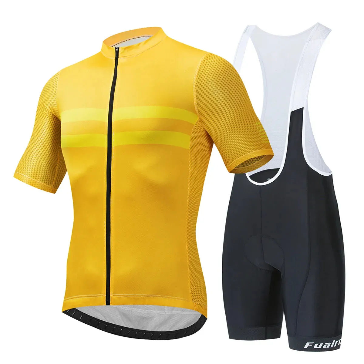 New Bicycle Sets Cycling Breathable Team Jersey Bib Shorts Suits Mens Outdoor Riding 4D Gel Pad Reflective Bike Clothing Shorts