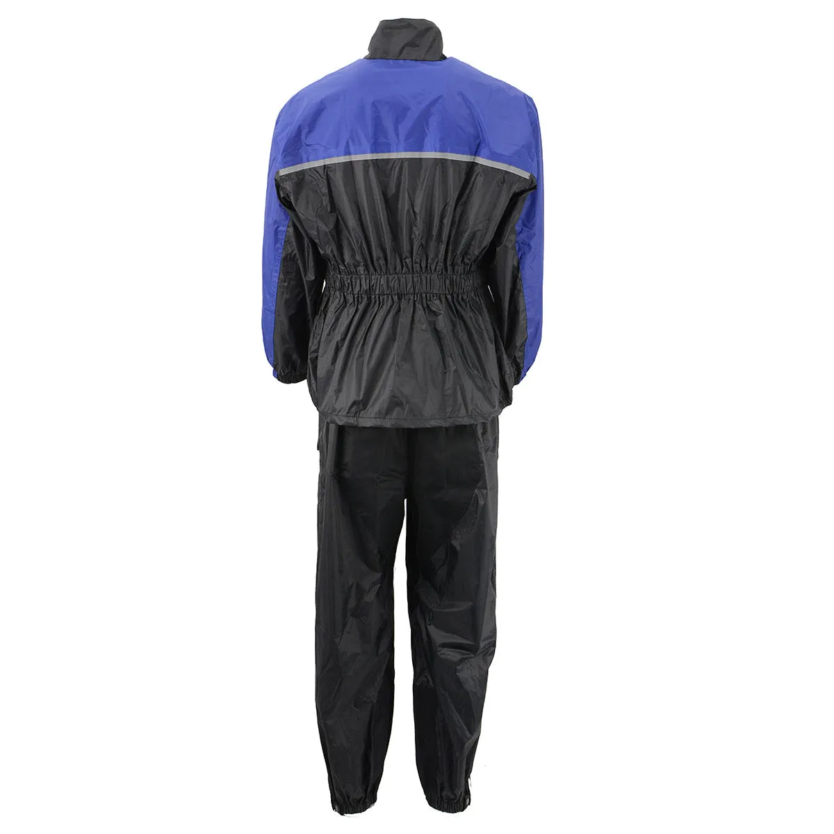 NexGen XS5031 Women's Blue and Black Water Proof Rain Suit with Cinch