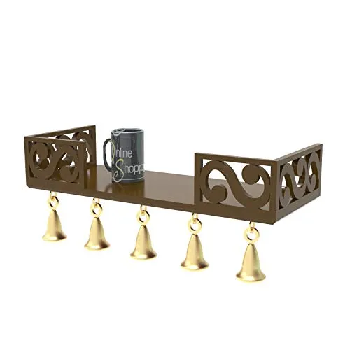 Onlineshoppee Bell Floating Wall Shelf (Brown)