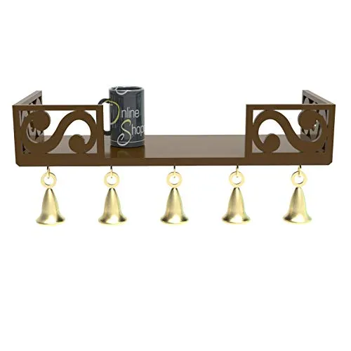 Onlineshoppee Bell Floating Wall Shelf (Brown)