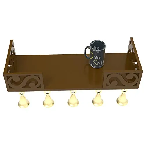 Onlineshoppee Bell Floating Wall Shelf (Brown)