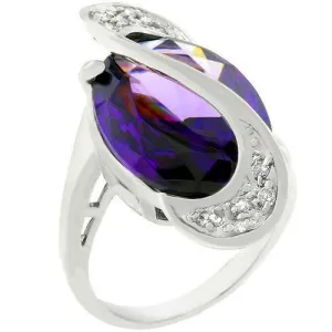 Pave Amethyst Purple Orbit Ring