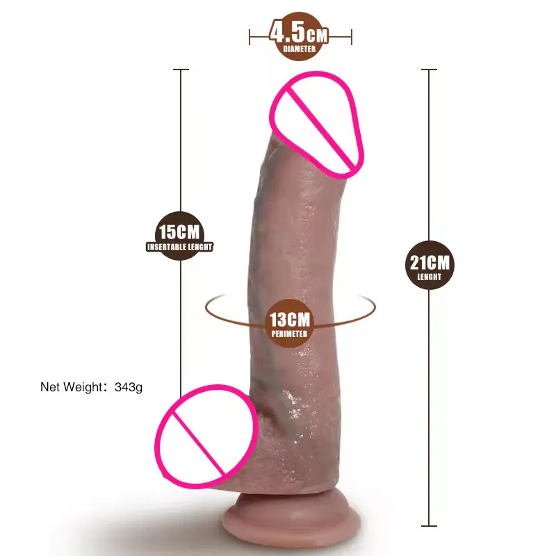 Realistic Anal Dildo Prostate Massager - Lifelike Sliding Skin Penis Women Vaginal Masturbator