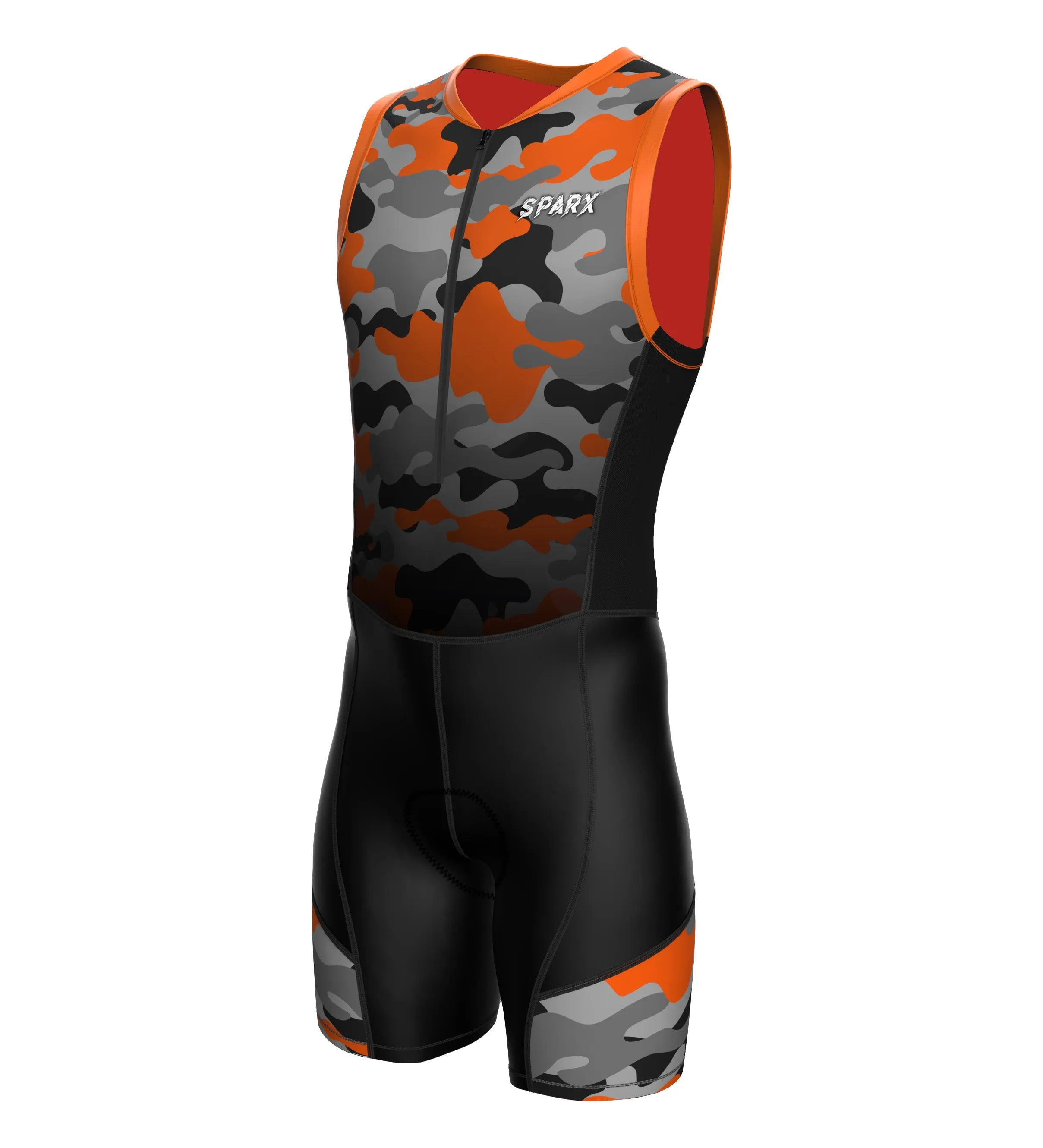 Sparx Men`s Camouflage Triathlon Suit Trisuit Race Skinsuit