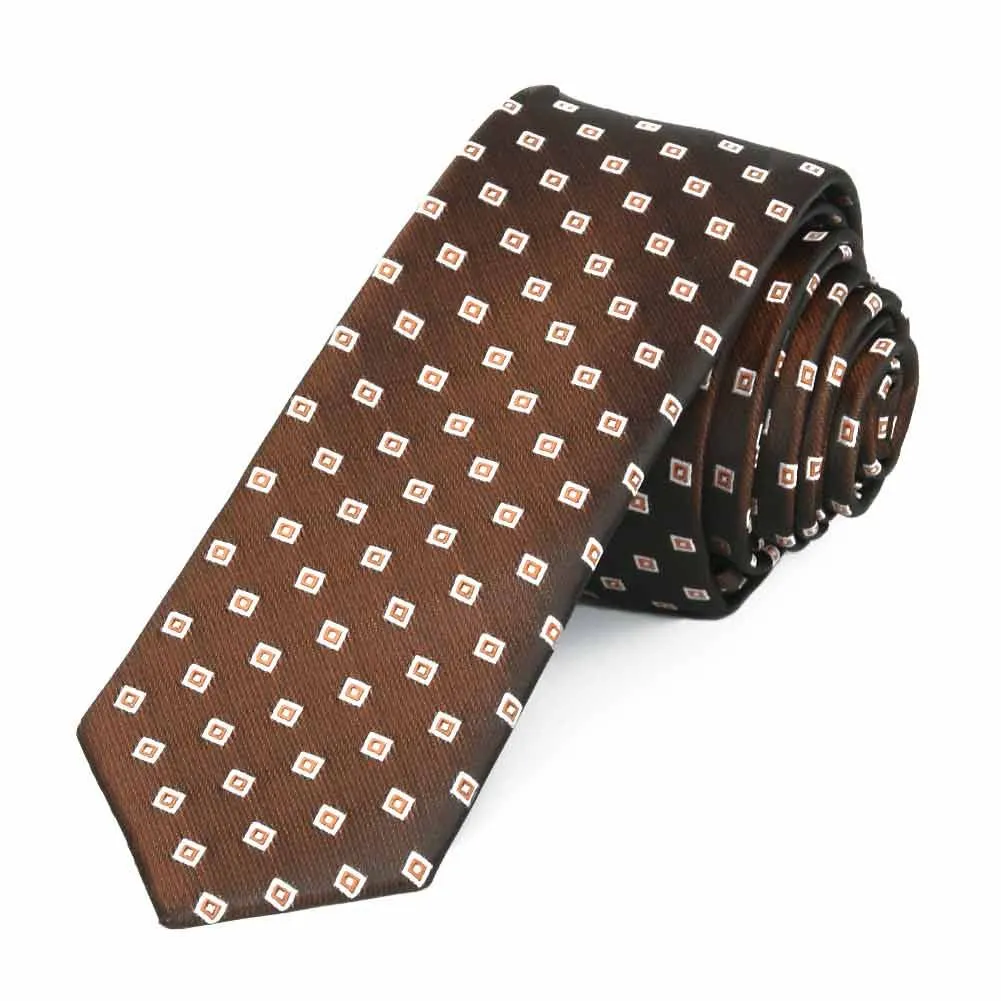 Squared Away Skinny Necktie, 2" Width