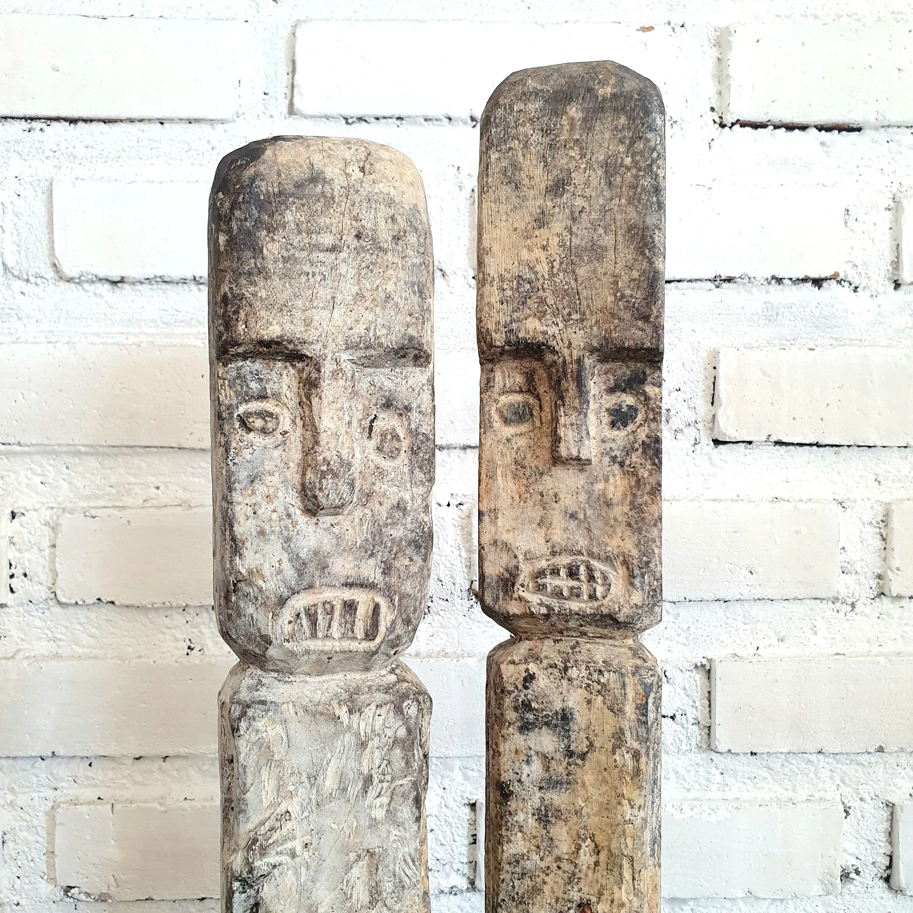 Tall Wooden Statue Family2