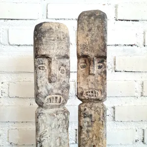 Tall Wooden Statue Family2