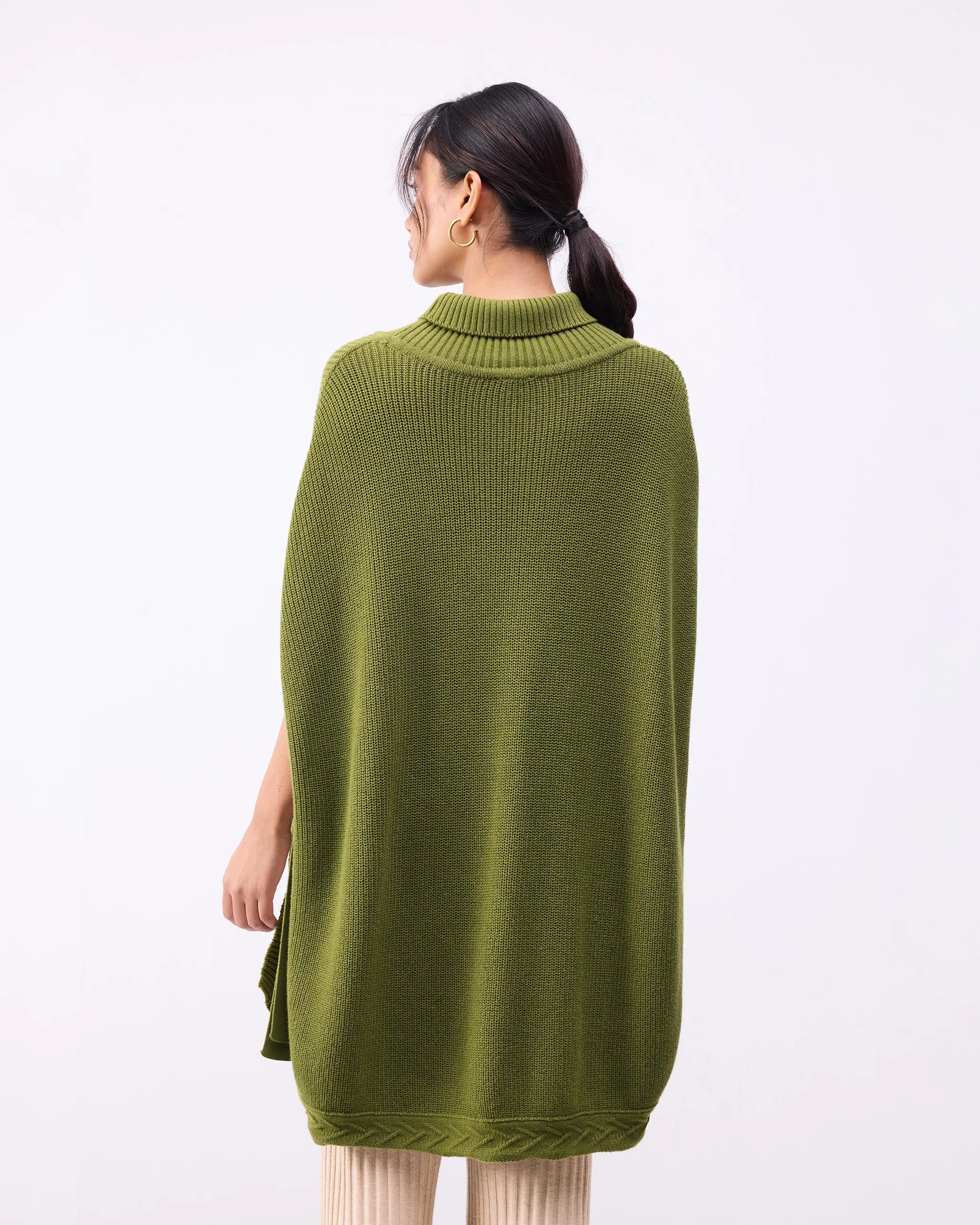 Turtle Neck Top - Olive