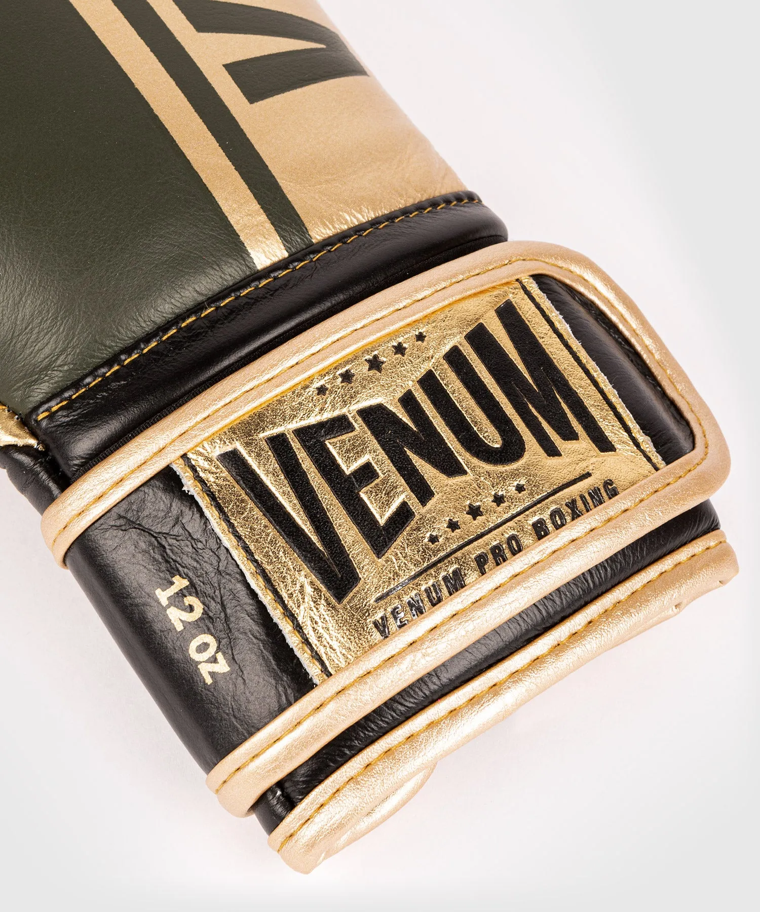 Venum Shield Pro Boxing Gloves Velcro - Khaki/Gold