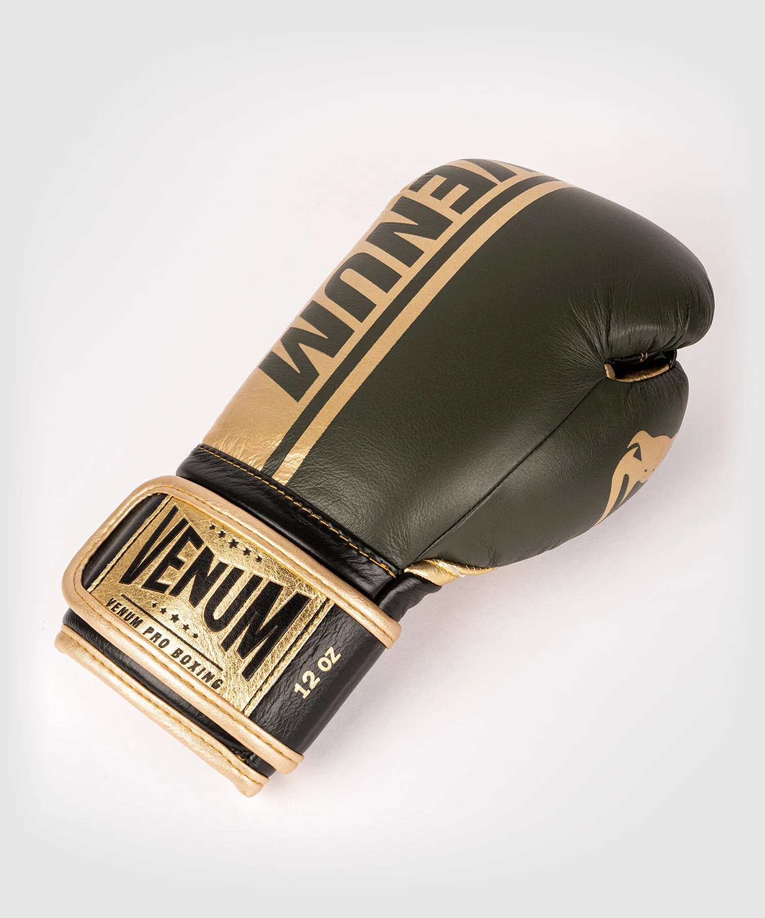 Venum Shield Pro Boxing Gloves Velcro - Khaki/Gold