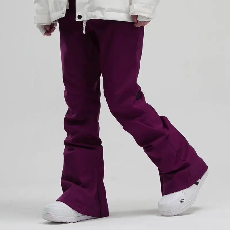 Women's Adjustable Ski Snow Pants Slim Fit Trousers